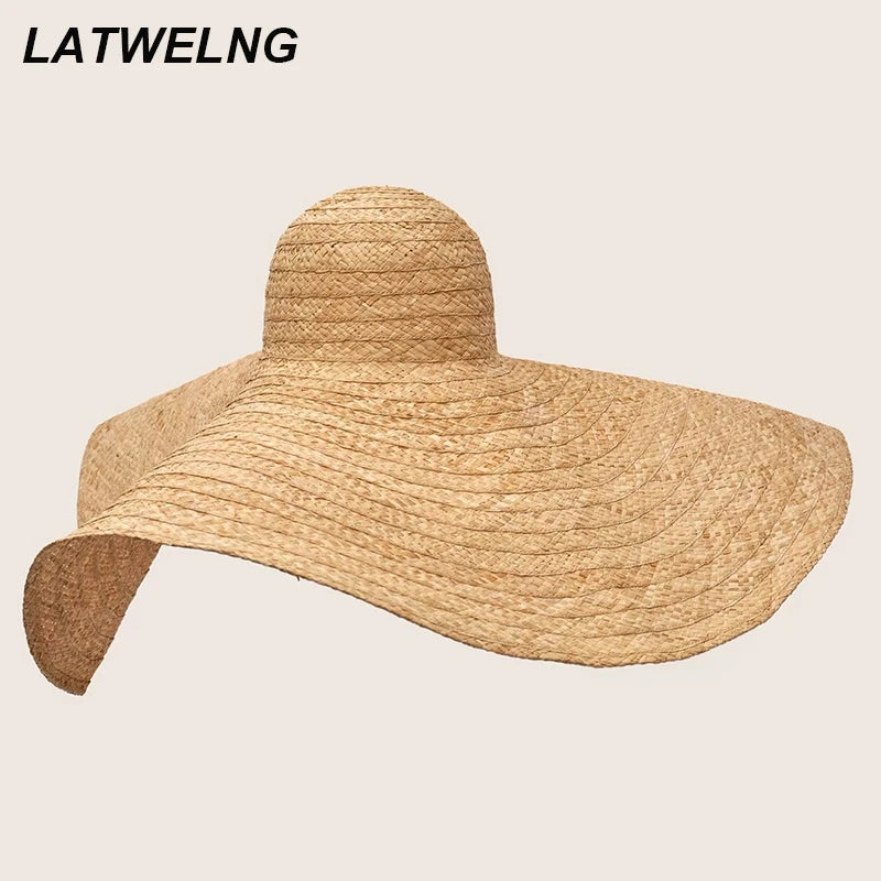 Designer Raffia Oversized Hat For Women