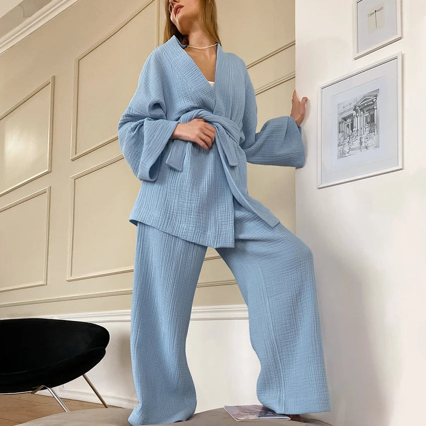 Hiloc Cotton Sleepwear Women Pajama