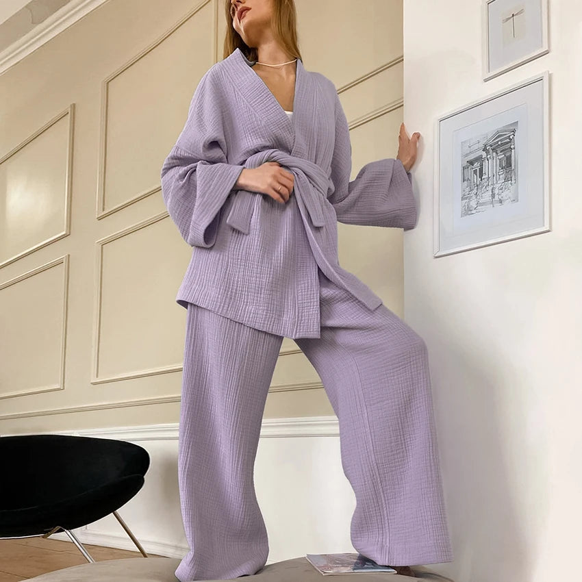 Hiloc Cotton Sleepwear Women Pajama