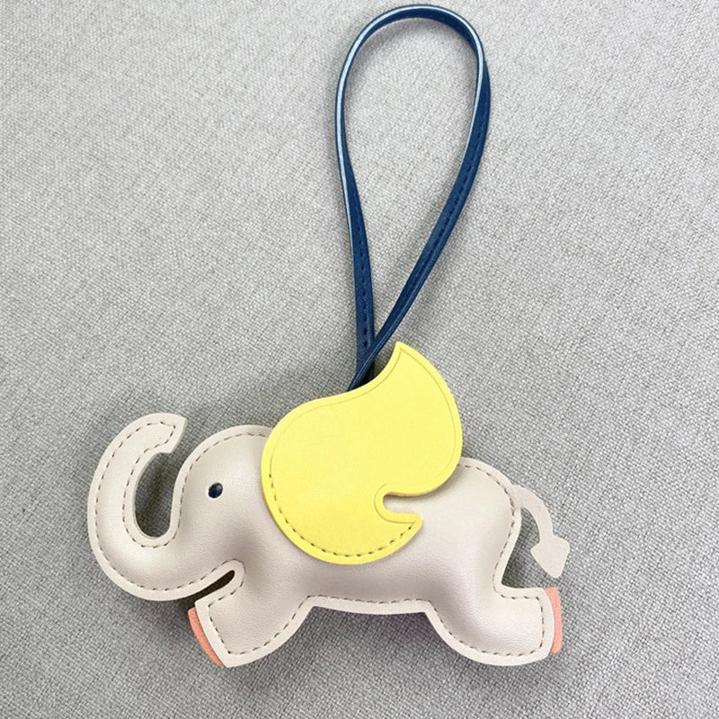 PU Leather Flying Elephant Bag Charm