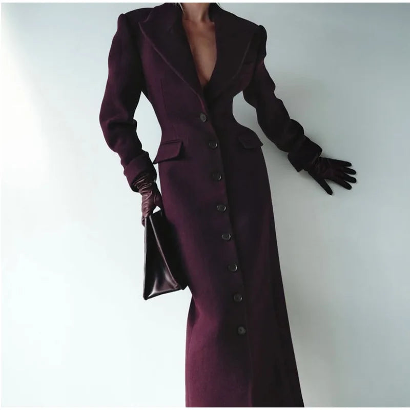 Elegant Single Breast Overcoat