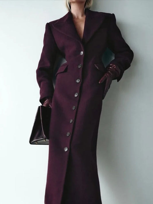 Elegant Single Breast Overcoat