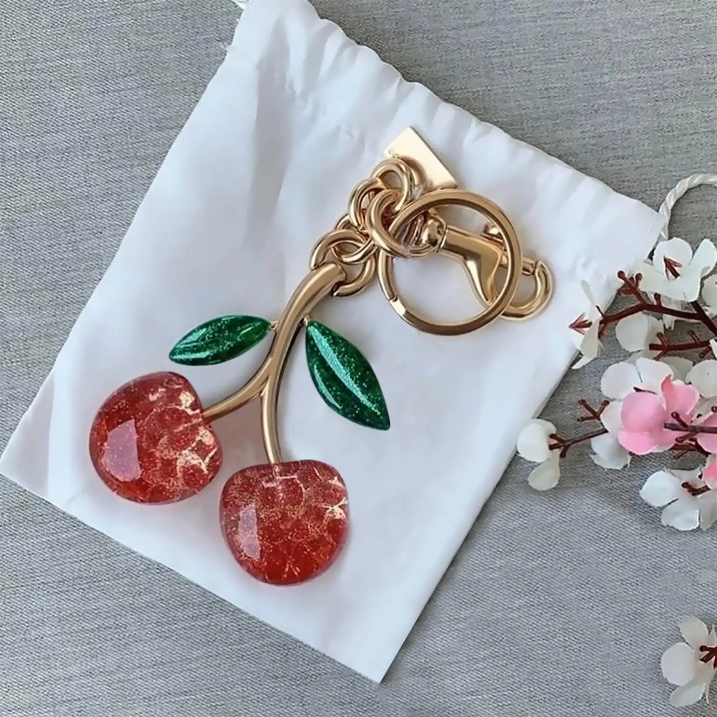 Cherry Bag Charm For Purses And Bags