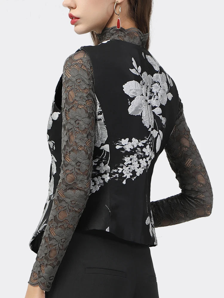 Floral Suit Jacquard