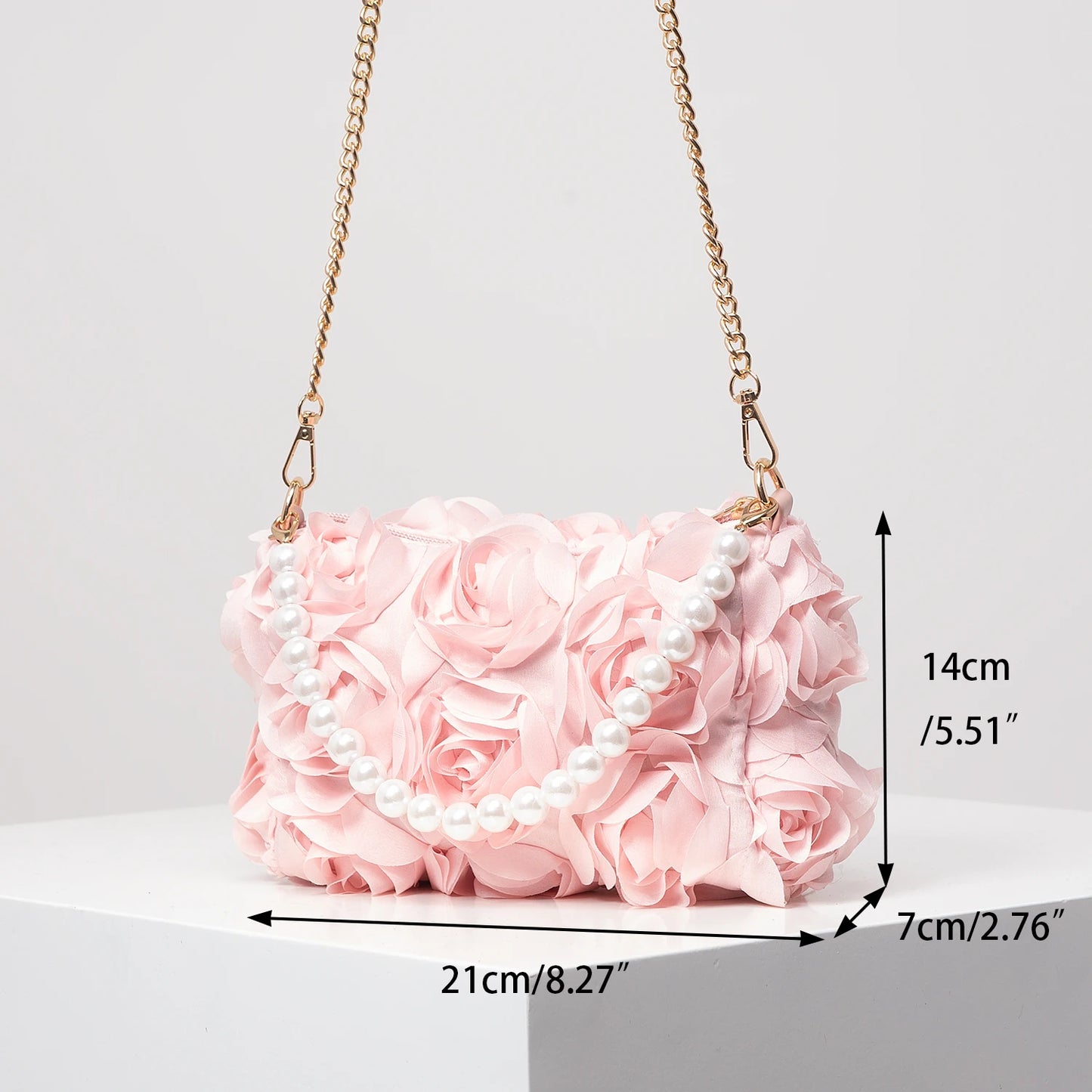 Elegant rose Flower crossbody bag