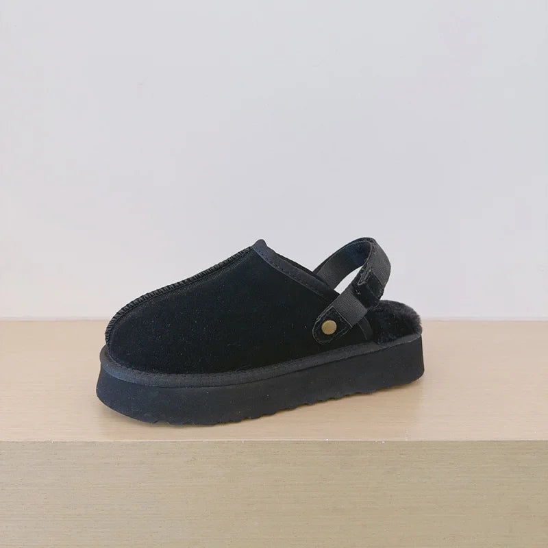 Platform Slippers Winter Boken