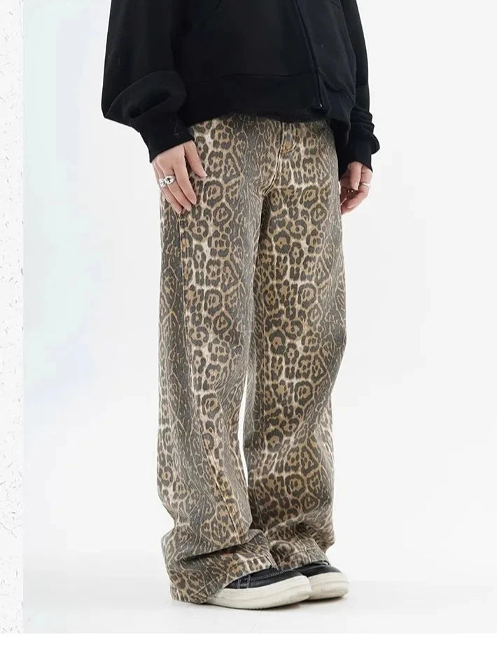 Vintage Leopard Print Jeans