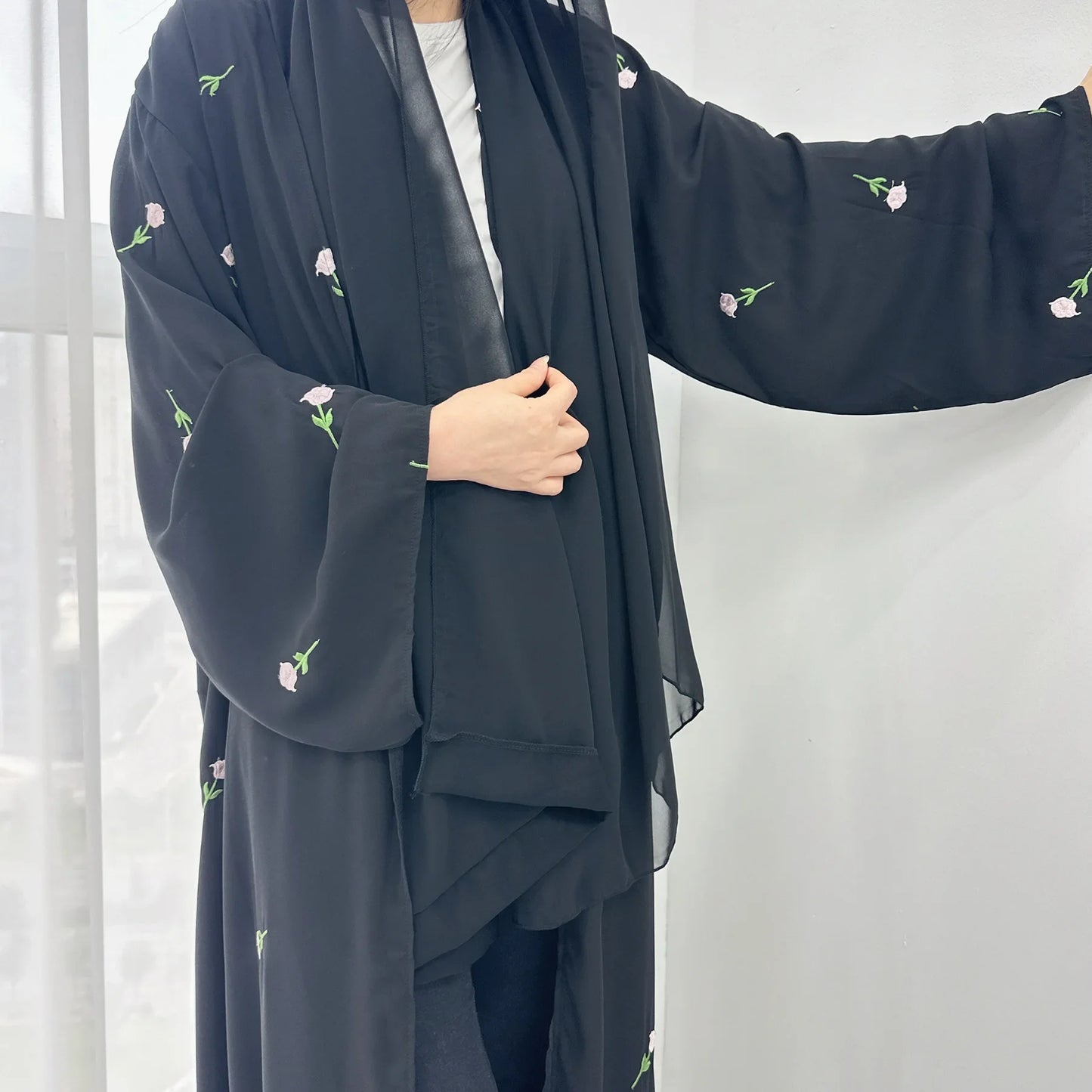 Open Chiffon Abaya