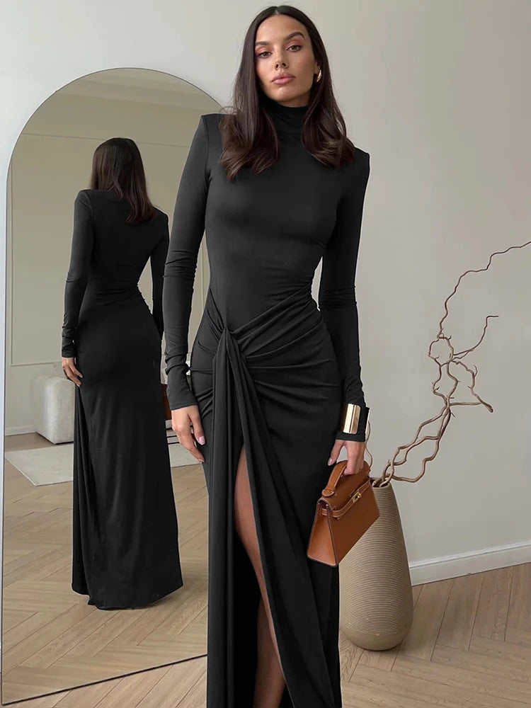 Turtleneck Maxi Dress