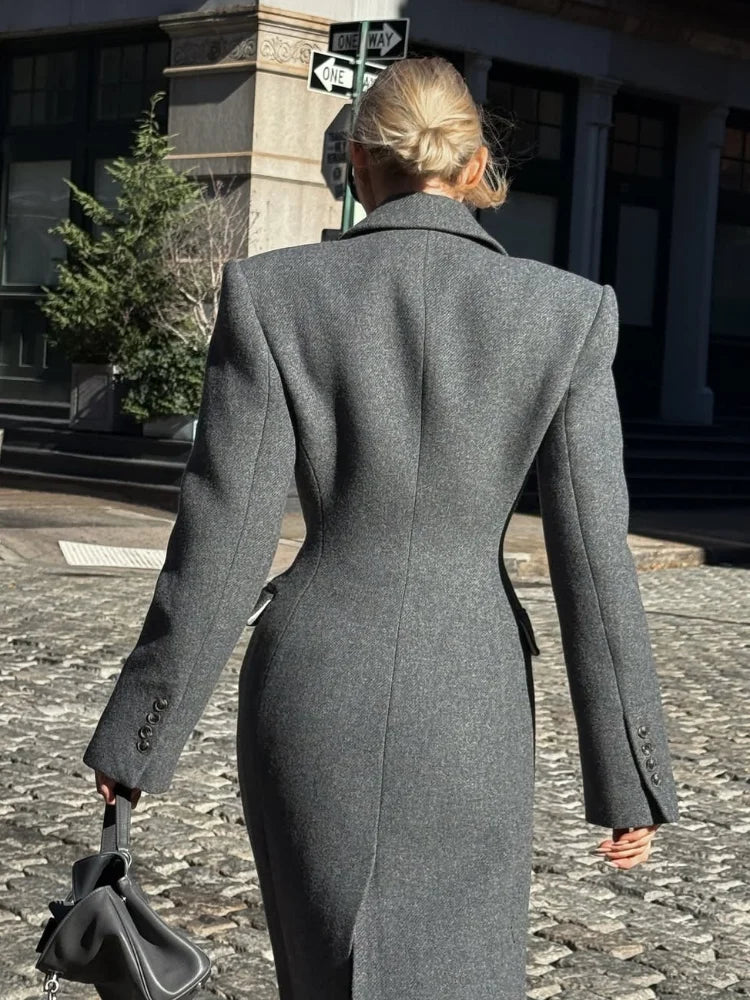 Elegant Single Breast Overcoat