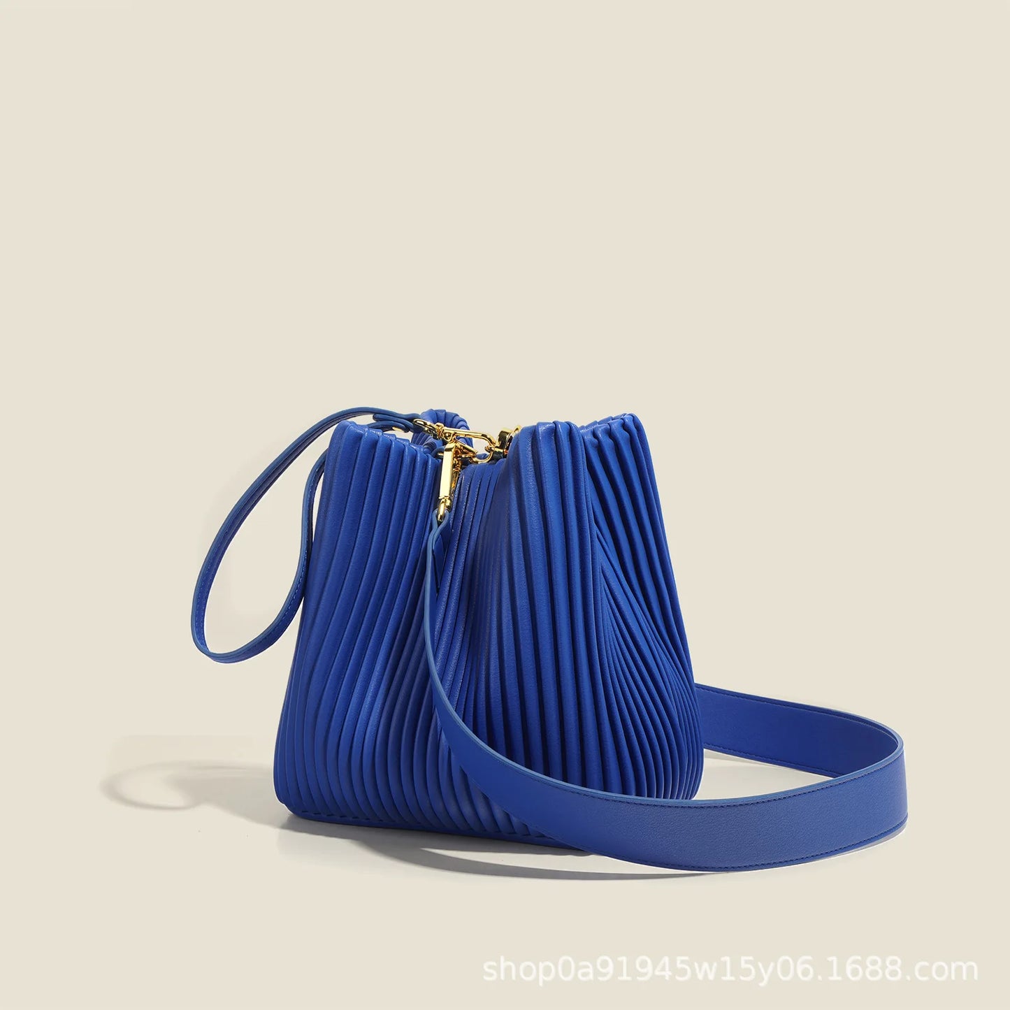 Pleated Bucket Bag