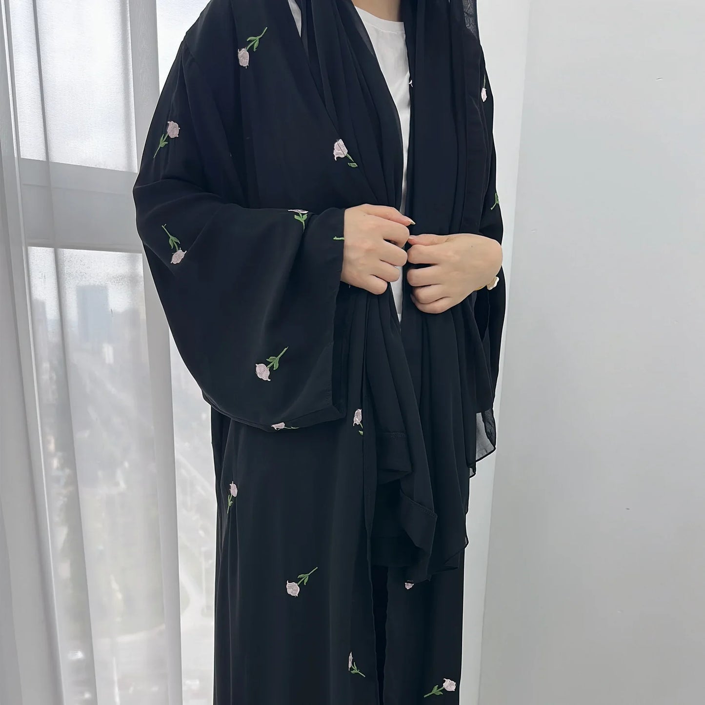 Open Chiffon Abaya