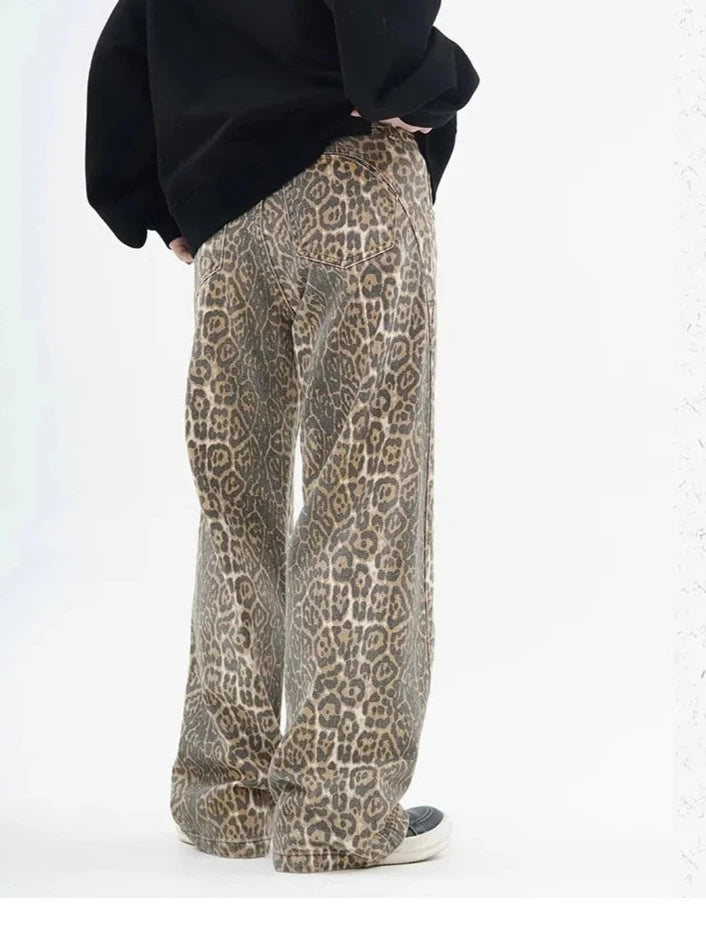 Vintage Leopard Print Jeans