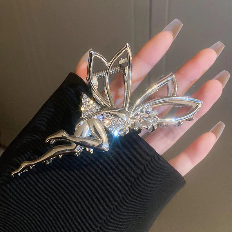 Rhinestone Elf Metal Hair Claw for Women