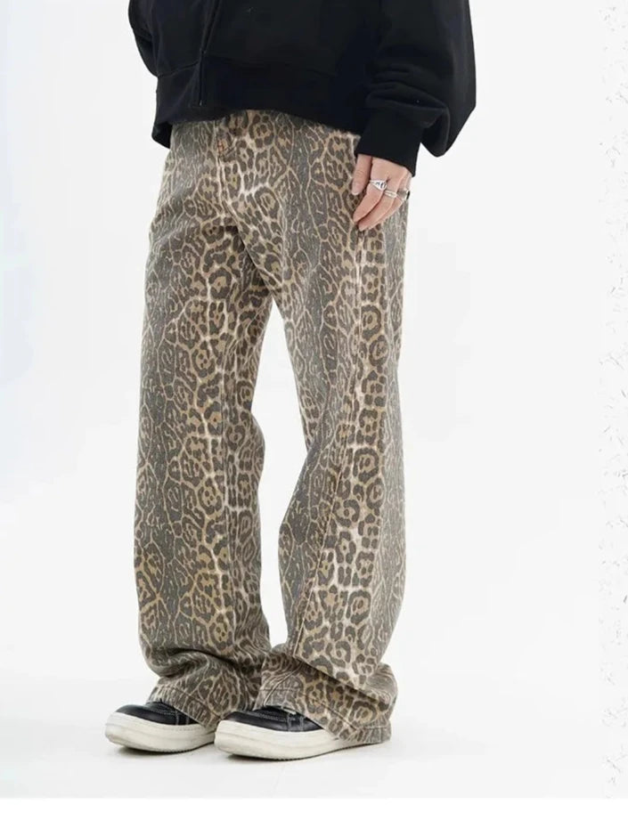 Vintage Leopard Print Jeans