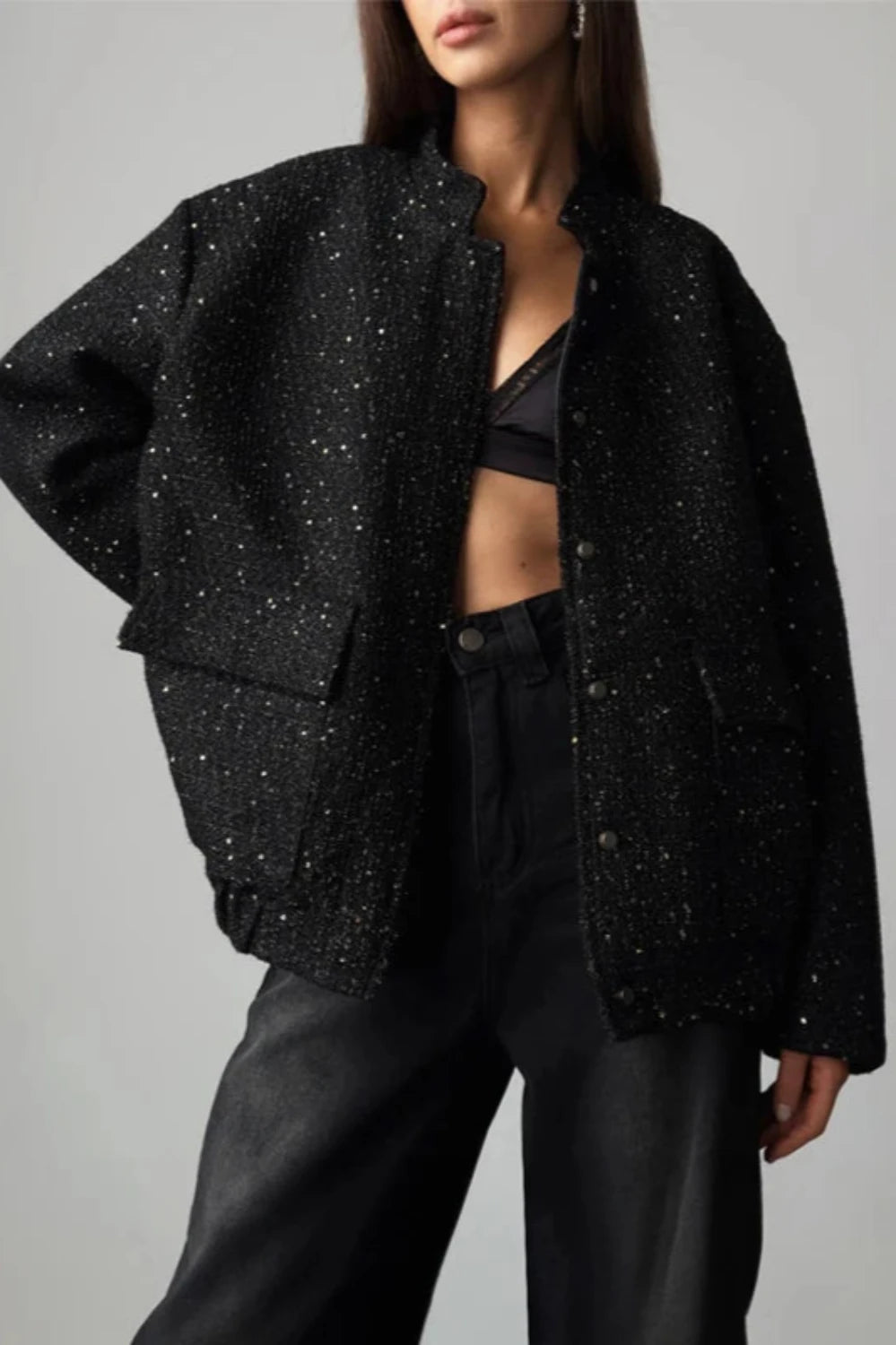 Sequin Tweed Jacket