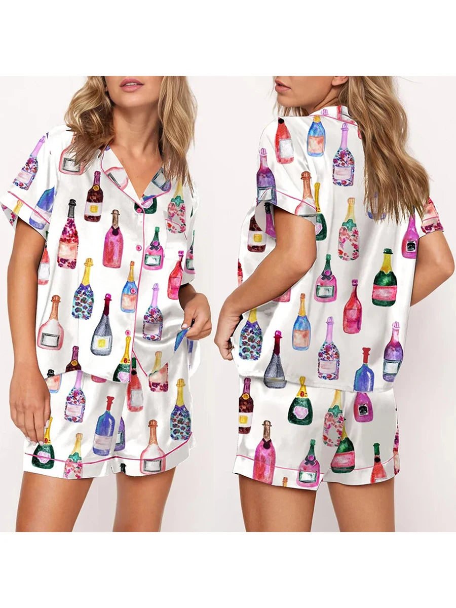 Champagne Bottle Pajamas Set