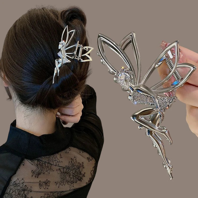 Rhinestone Elf Metal Hair Claw for Women