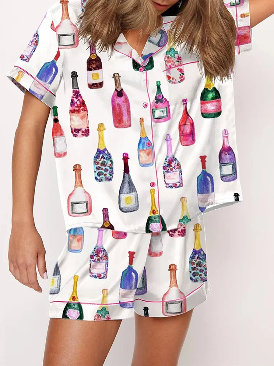 Champagne Bottle Pajamas Set