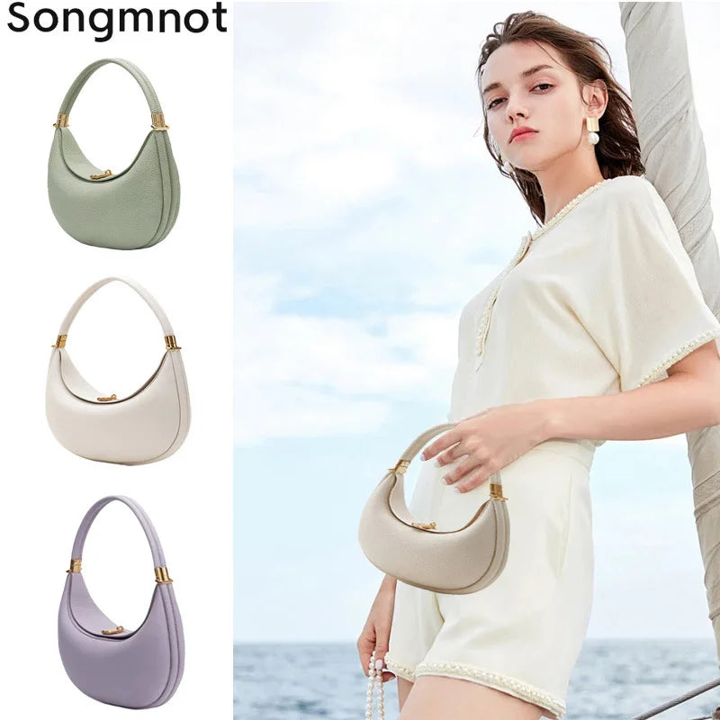 Songmont Shoulder Bag 2024 New Half Month Bag