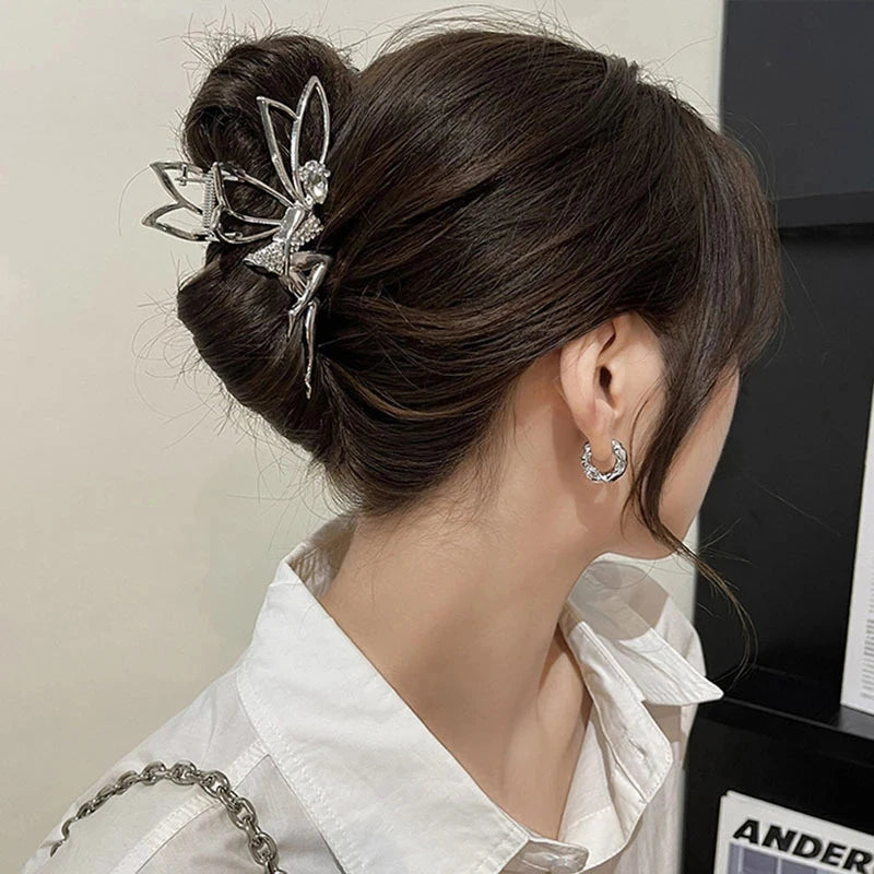 Rhinestone Elf Metal Hair Claw for Women