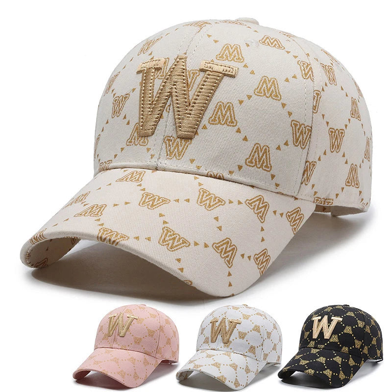 Luxury Design W Letter Fashion Baseball Cap