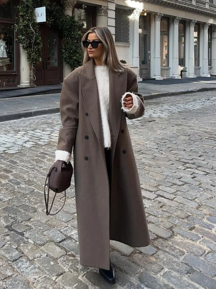 Long Large Woolen Coat