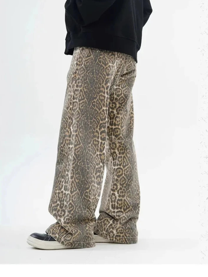 Vintage Leopard Print Jeans