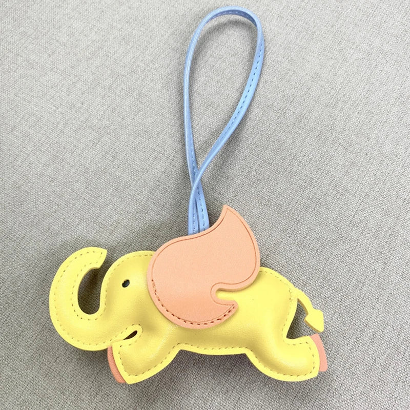 PU Leather Flying Elephant Bag Charm