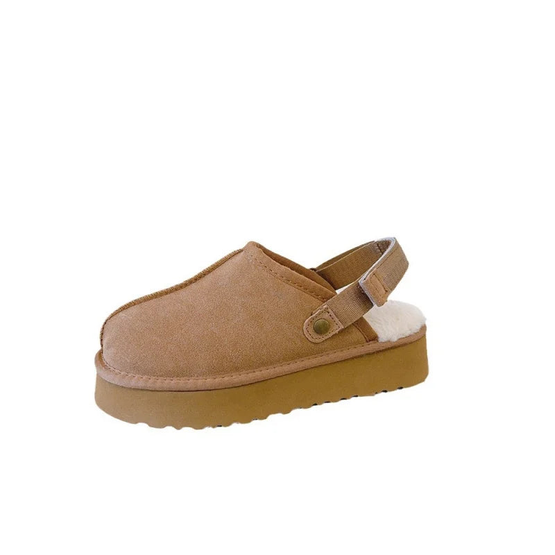 Platform Slippers Winter Boken