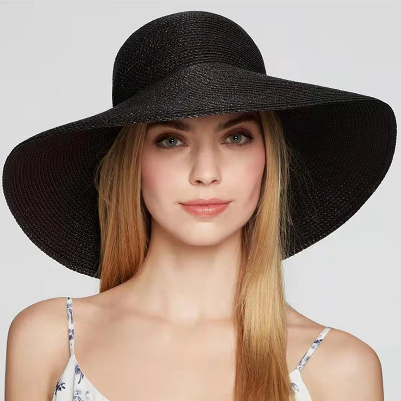 Summer Solid Color  Oversized Sun Hat