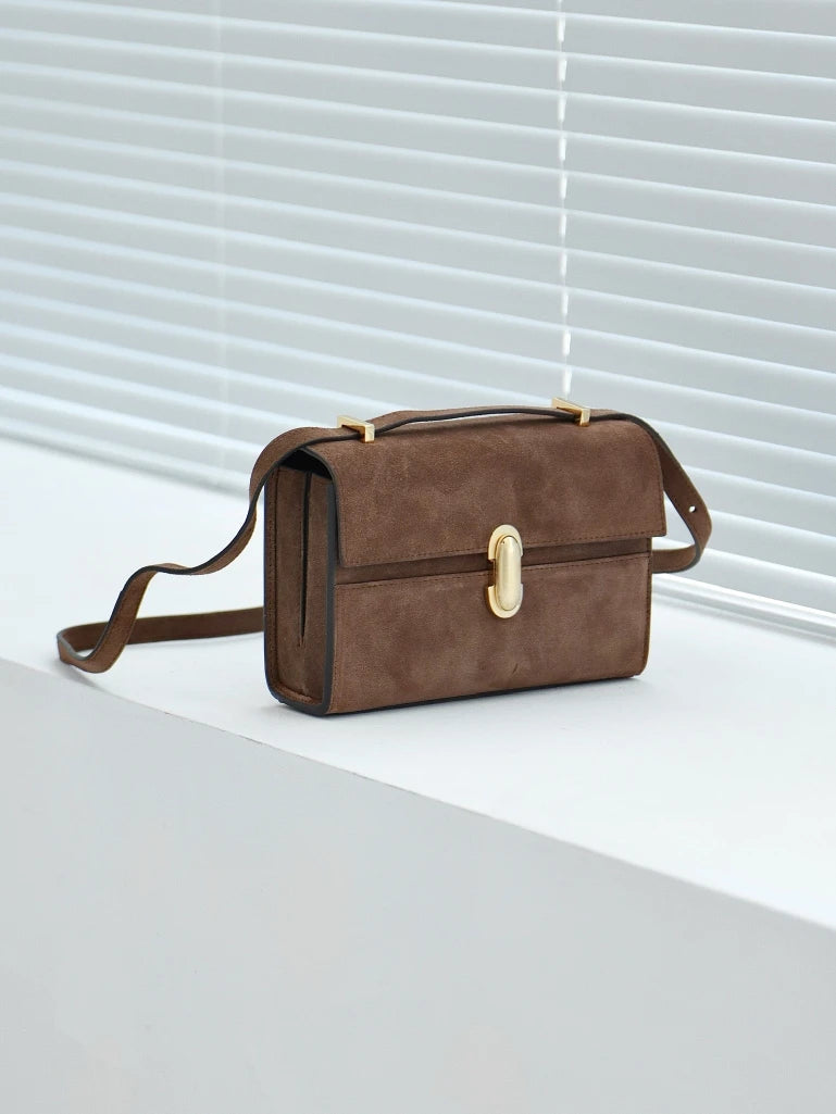 Premium Suede Small Square Bag