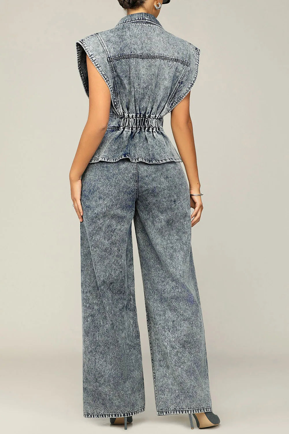 Women's Denim Plus Size Matching Set