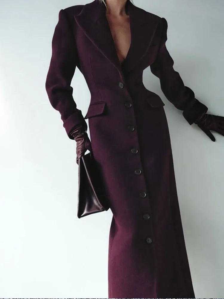 Elegant Single Breast Overcoat