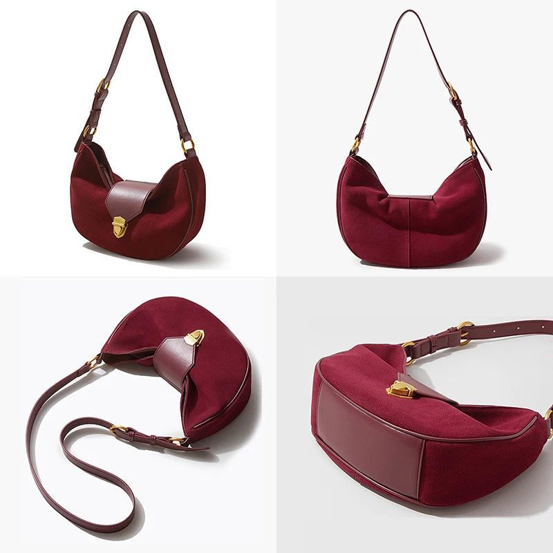 Fashion Shoulder Suede Bag