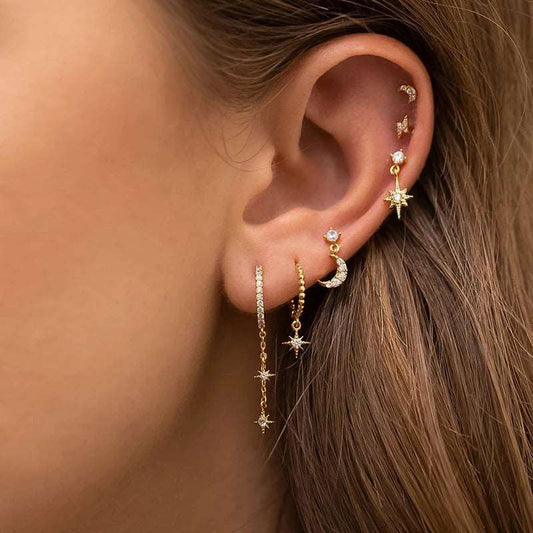 Gold Color Earrings Set