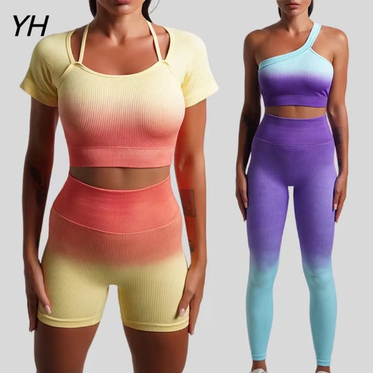 Seamless Gradient Thread Yoga Sets