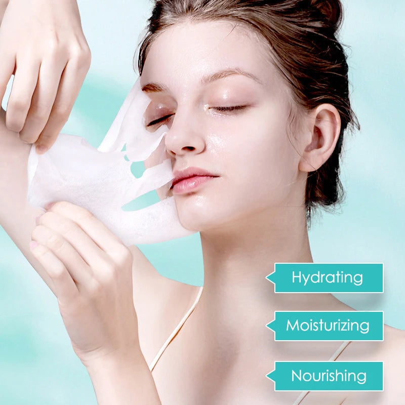 10pcs Hyaluronic Acid Hydrating Facial Mask