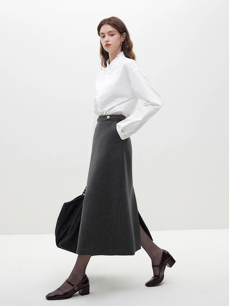 Woolen Jacket & Straight Skirts  Set