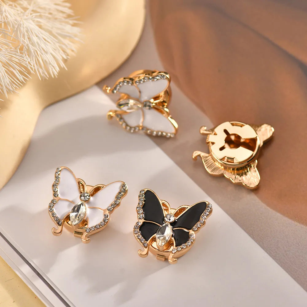 Butterfly Rhinestone Cufflinks