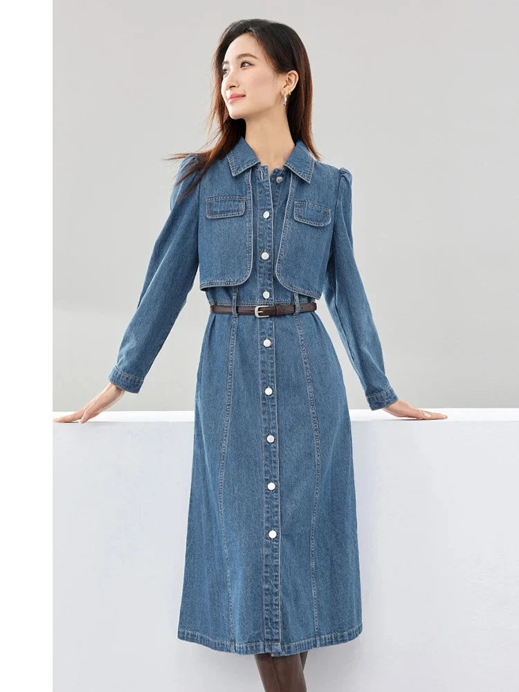 Cotton Denim Dress