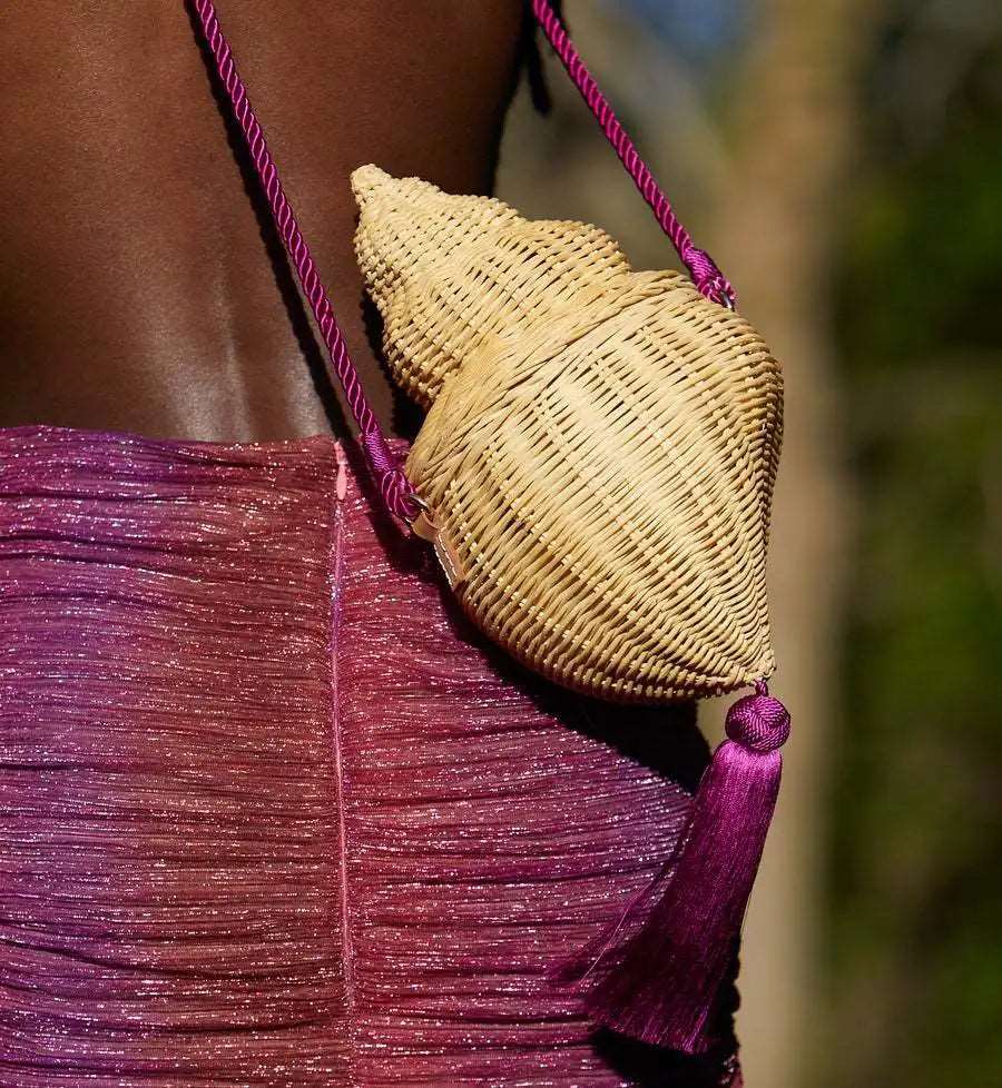 Chains Rattan Conch Women Shoulder Bags