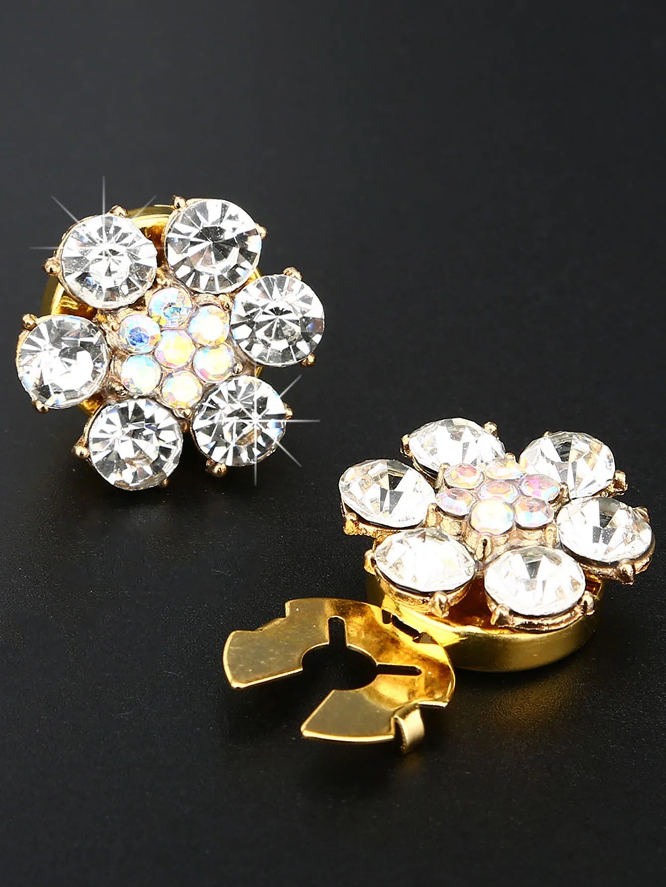 2pcs/set Flower Button Cufflinks