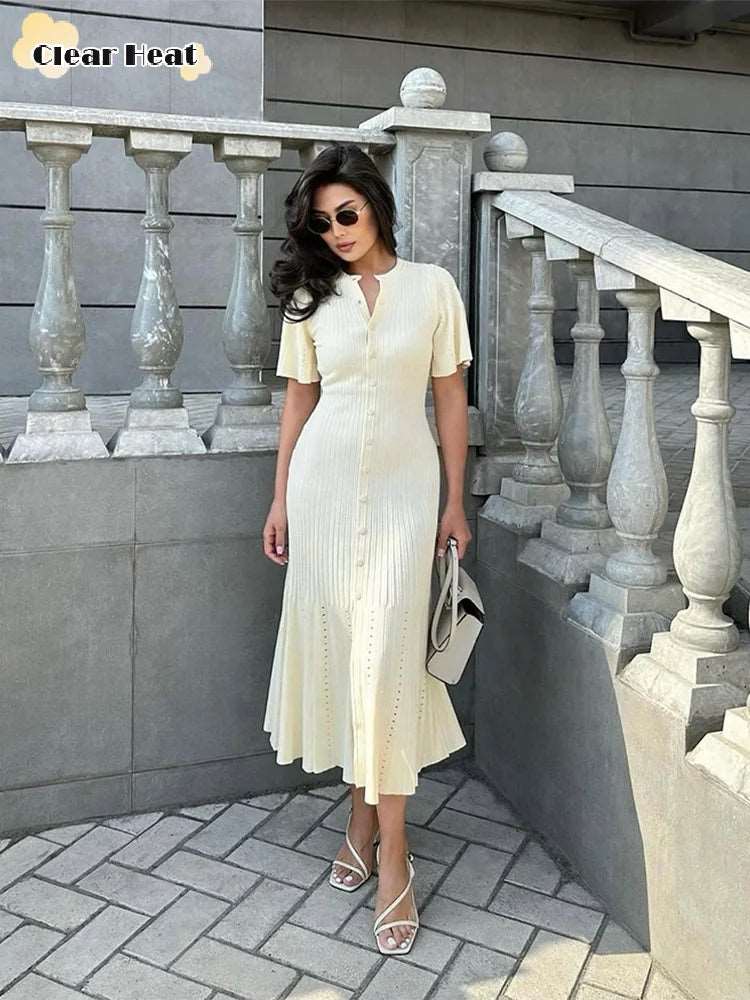 Elegant  Knitted Maxi Dress