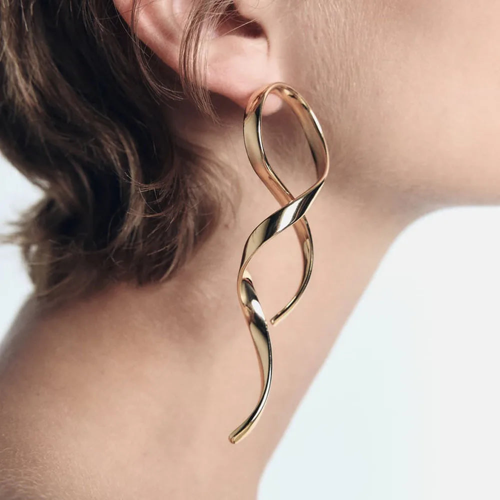 Asymmetric Statement Long Earrings