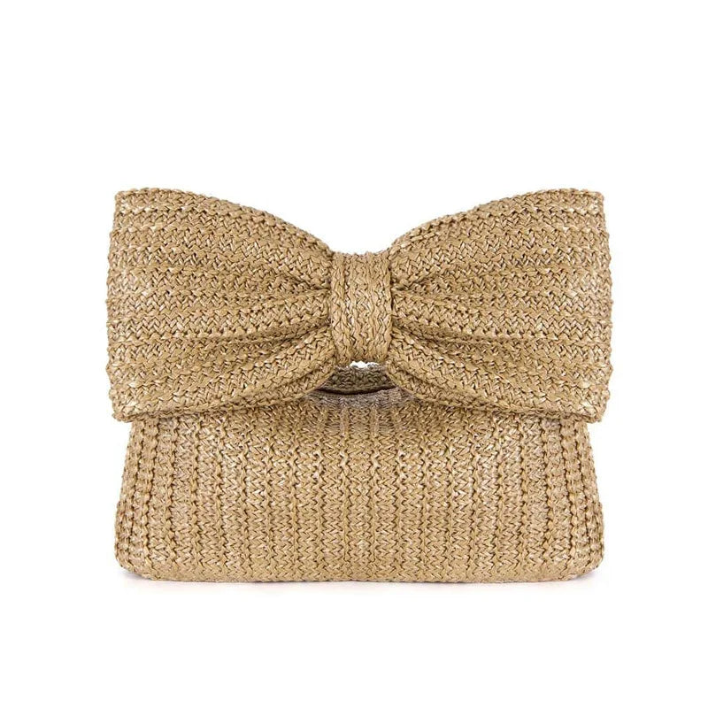 Women's New Bow Grass Knitted Handbag