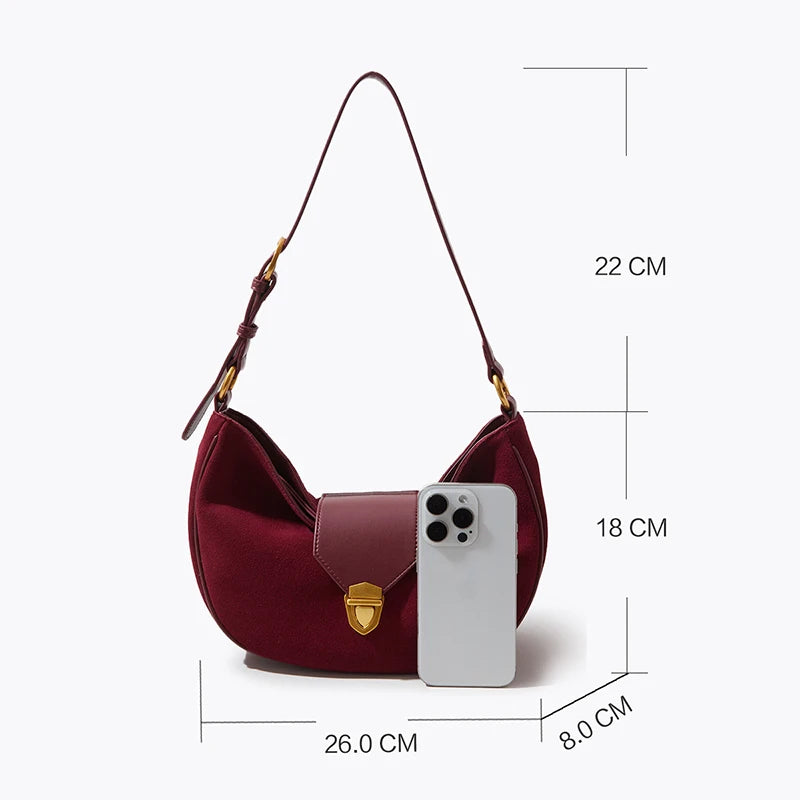 Fashion Shoulder Suede Bag