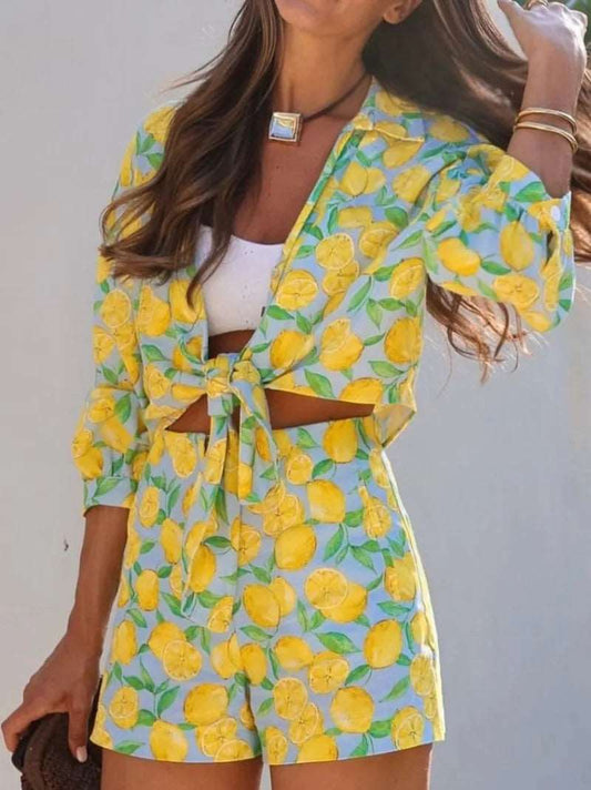 Fruit Printed Suit