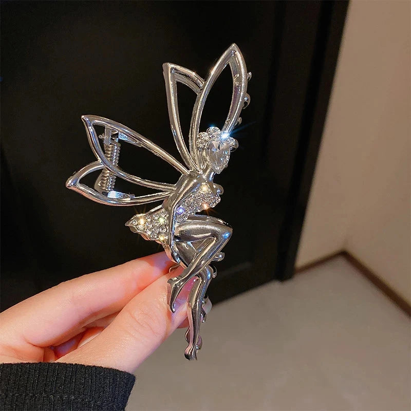 Rhinestone Elf Metal Hair Claw for Women