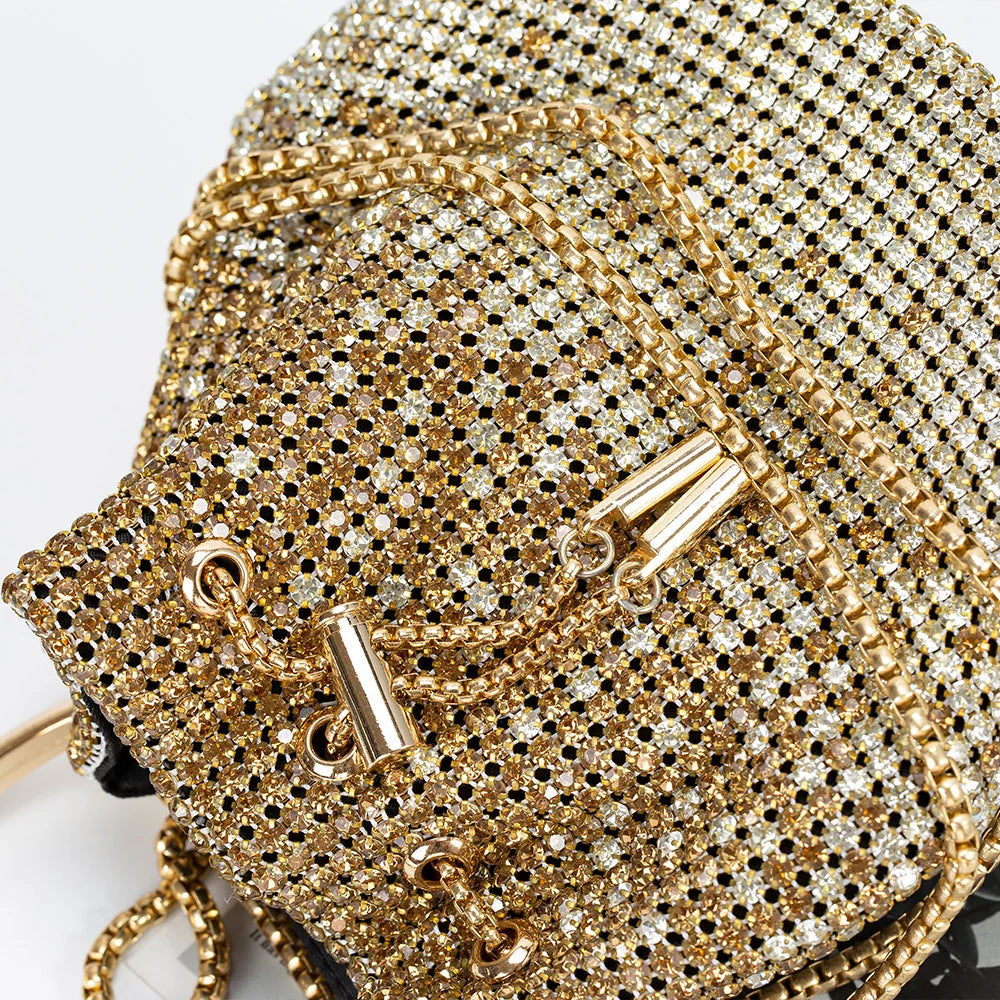 Sequin Bucket Bag with Jewelry